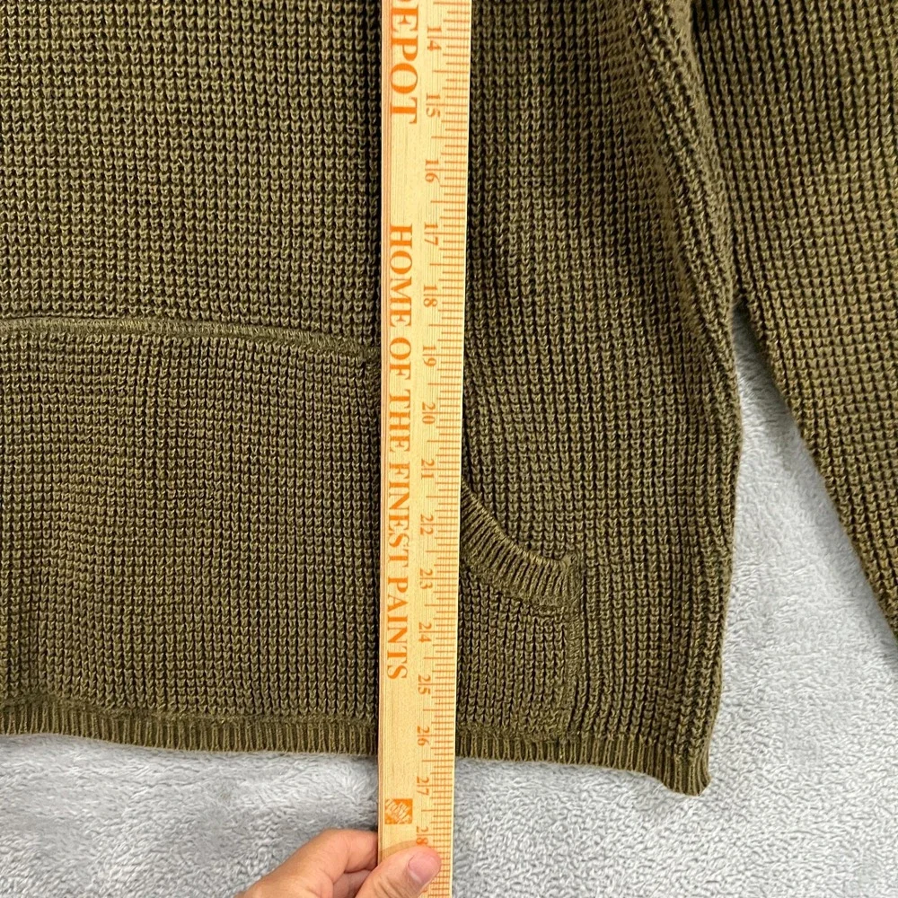 VTG Shaver‎ Lake Sweater Men's XL Heavy Knit Hooded Green Preppy Cotton